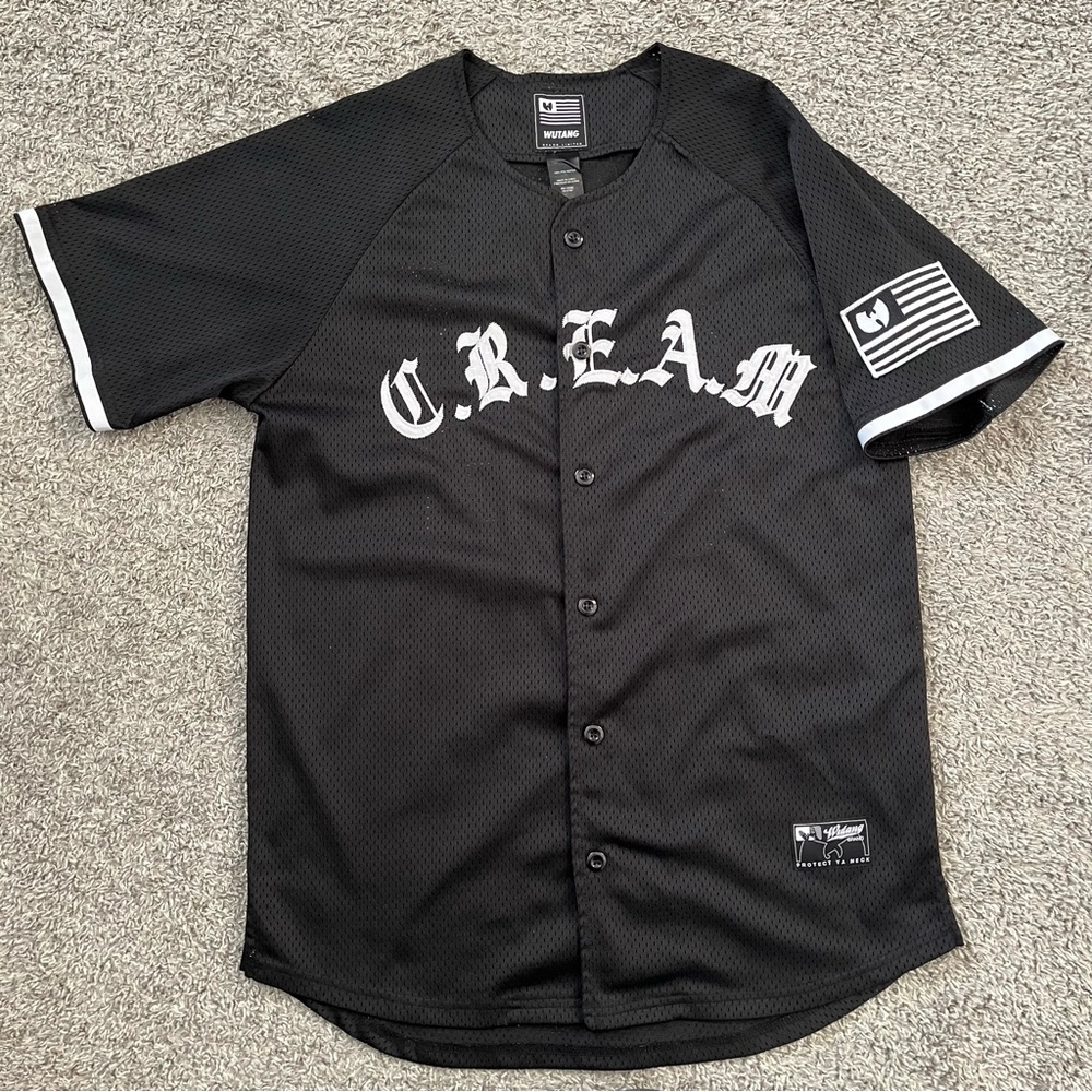 🔴Wu-Tang Baseball Jersey Size Small Rare Black WuTang Masta Killah Gza Raekwon